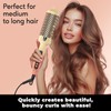 FARERY Curling Iron Brush Ceramic, Digital Display 9 Temps Thermal