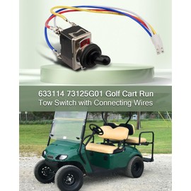 Golf Run/Tow Switch with Connecting Wires Fits EZGO Electric 1994-Up TXT DCS and PDS, Replace 73125-G01 633114