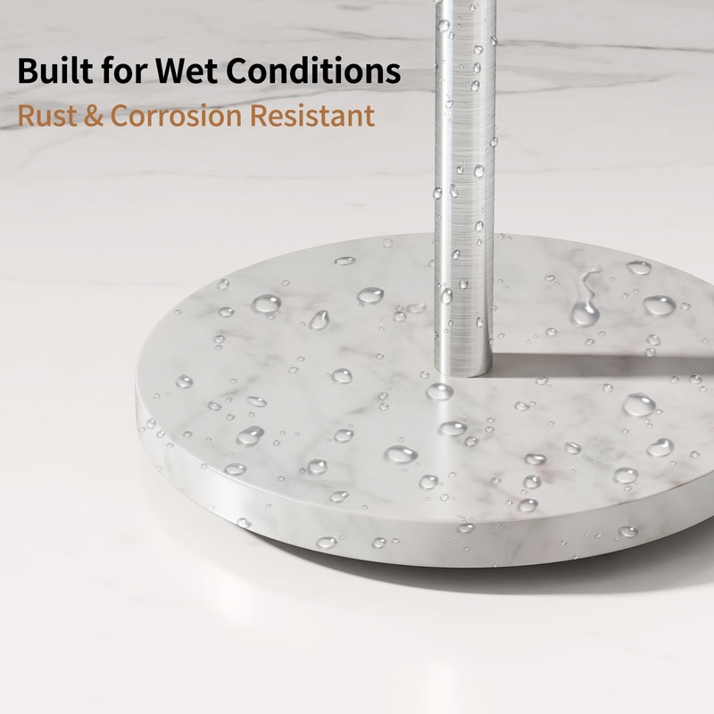 STWWO Countertop Towel Stand Free Standing with Marble Base, S-Shape