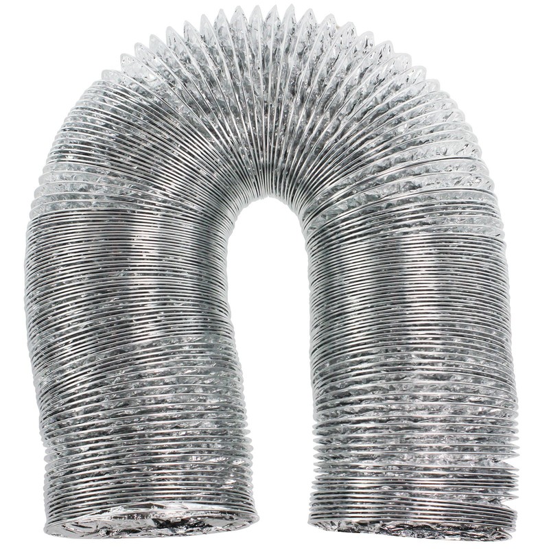 SPARES2GO 5m Aluminium Flexible Vent Hose Exhaust Pipe for Bush
