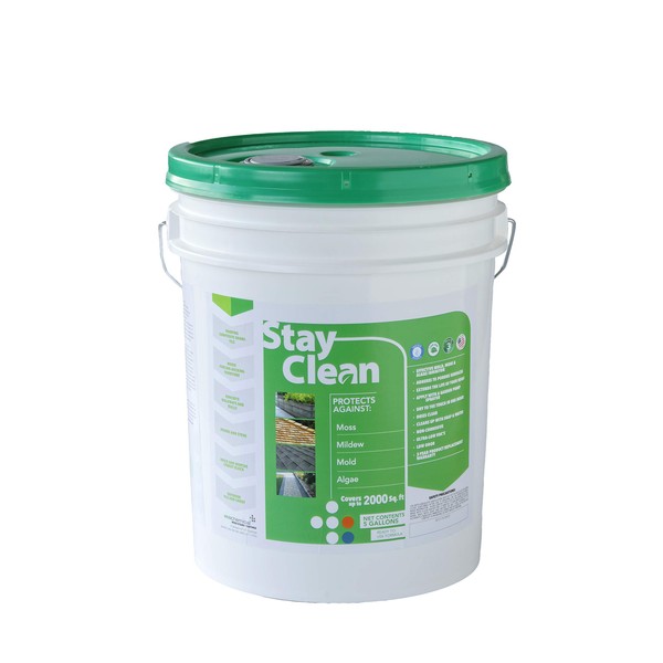 Stay Clean Moss-Mold-Algae-Mildew Prevention 5 Gallon Ready to Use Pail