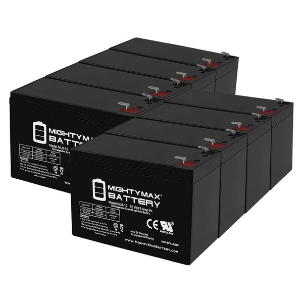 12V 9Ah SLA Battery Replacement for APC Back-UPS Pro 1300-8 Pack