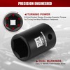 MIXPOWER 19 Piece 1/2-Inch Drive Standard Impact Socket Set, SAE,