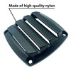LEQMG Marine Boat Square Air Vent,Black Louver Ventilation Grille,Free Stainless