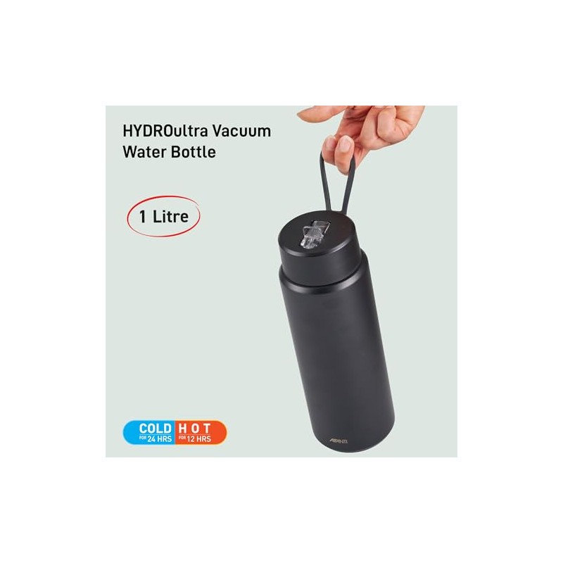 Avanti HydroUltra Stainless Steel Ceramic-Lined Vacuum Water Bottle with Strap,