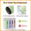 SELIDODO 2PCS 40 oz Tumbler Flip Straw Lid Replacement fit
