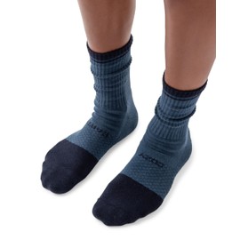 Cozy Earth Essential Calf Socks for Women and Men – Ultra-Soft 70% Mercerized Cotton Crew Socks 2-Pack Set – Breathable Seamless Toe – Cushioned Heel & Arch Support - Medium Eclipse