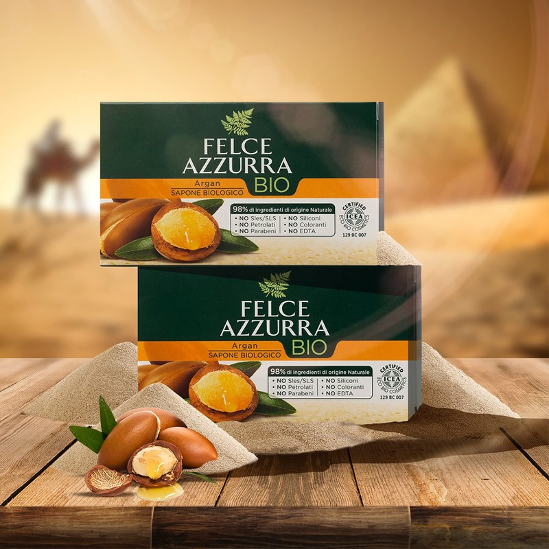 Felce Azzurra Organic soap argan - rich piece soap with