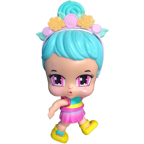 Boxy Babies Season 1 Collectible Fashion Toys - Baby Girl Cyan Hair Paisley Doll with Candy Headband Accessory - 2 Unboxing Boxes Included with Surprise Clothes and Accessories Inside