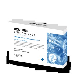 Santé Azulene Semi-Gel Mask 1 box (10 sheets) Hydrating soothing moisturizing pack Azulene Softer Gel 500ml / 상떼 아줄렌 세미겔 마스크 1box(10매)수분 진정 보습팩 아줄렌수더겔500ml