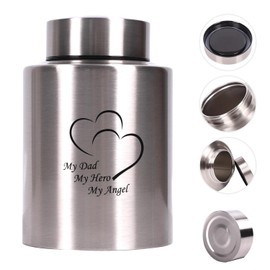 Medium Urns for Human Ashes, Medium Sized Urns for Ashes Adult Male Female, Small Keepsake Urns for Human Ashes (Silver, My Dad)