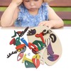 Kids Wooden Puzzle Board 26 Blocks Face Shaped Improve Imagination