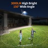 intelamp Solar Street Lights Outdoor Waterproof 3000LM 12500mAh Security Flood