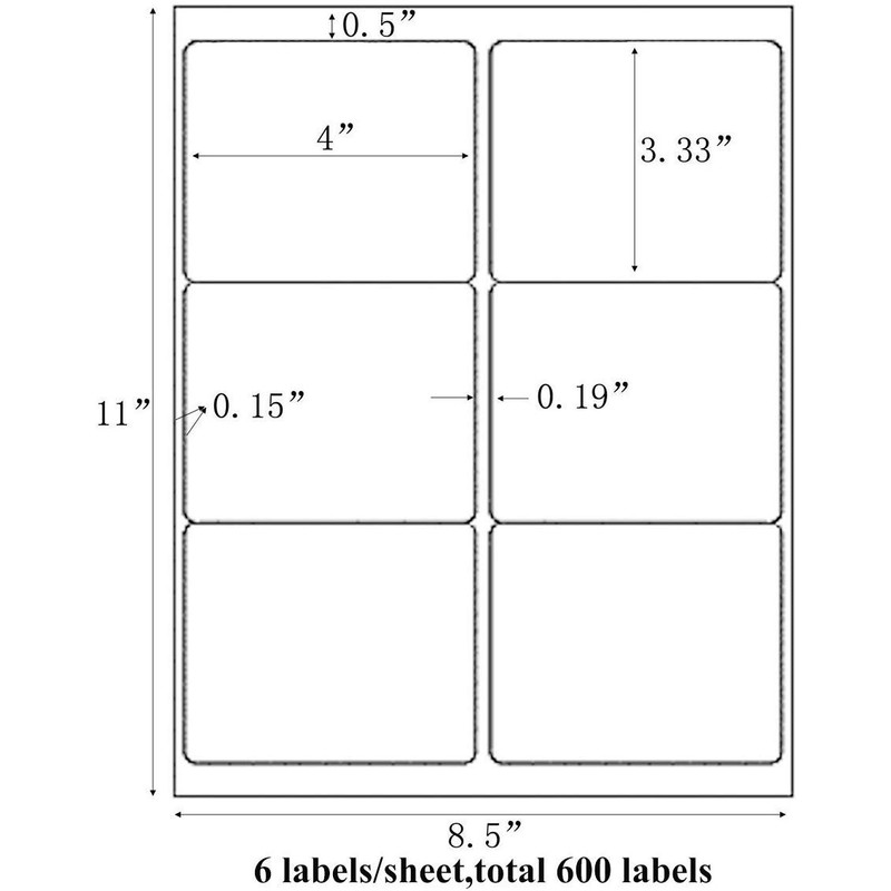 9527 Product 6-UP Shipping Labels, 3-1/3 x 4 Address Labels