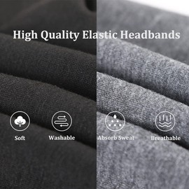 Headbands for Women, Wide Turban Boho Headband, Non Slip Sports Elastic Hair Band Knotted Head Wraps for Yoga Runing, 6 Pack