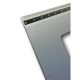 Agendepoint.it - Set of 2 professional aluminium set squares, 1 pair of aluminium drawing triangles of 60° and 45°