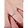 SILBERTALE 3 Round Moissanite Rings for Women- S925 Sterling Silver