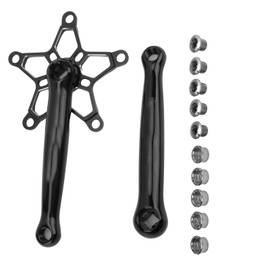 MEIJUN Mountain Bike Crankset 170 mm 130 BCD MTB Crankset Left Right Crank Arms SetBlack