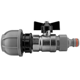 mdpe Compression Water Supply Pipe Fitting to Metal Butterfly Valve-Universal Click-Lock Hose Connection kit,for 20mm,25mm or 32mm Pipe (32mm mdpe)