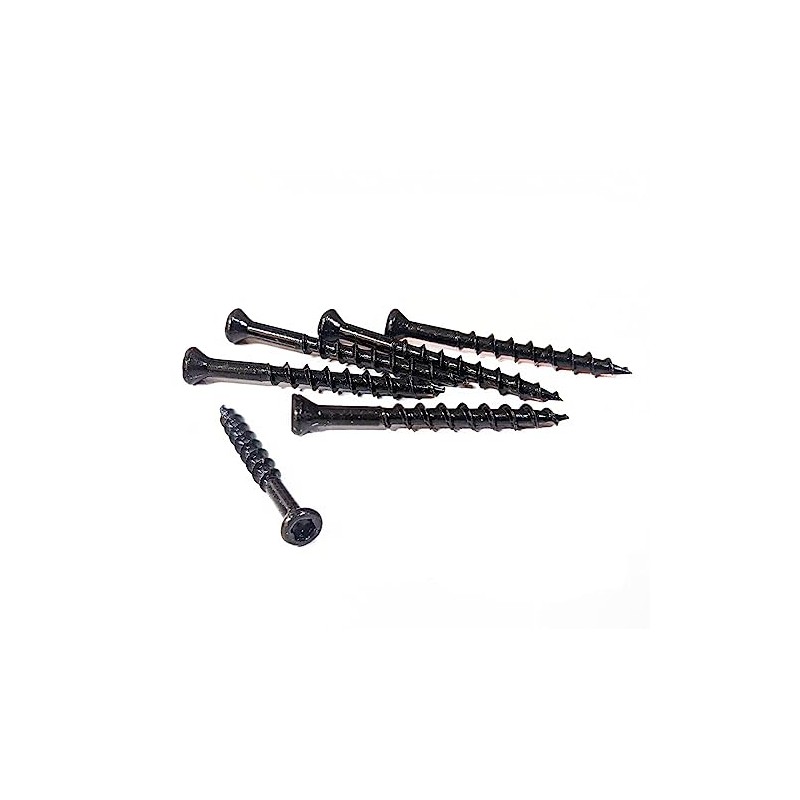 100 BLACK Stainless Steel Decking Screws 4mm x 40mm TORX