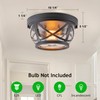 Oil-rubbed Bronze Flush Mount Ceiling Light Fixtures, 2-Light Farmhouse Porch