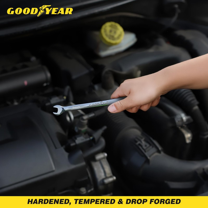 Goodyear 8mm Spanner-Chrome Vanadium Steel| Precision Engineered for Tightening and