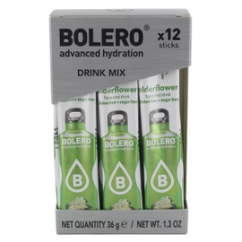 Bolero- Sugar Free Drink Mix Packets Elderflower Fruit Flavors | Powdered Flavored Water Packets | 36 Singles Sticks On The Go Packets