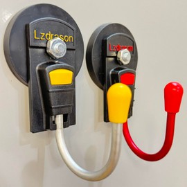 Lzdrason Large Heavy Duty Magnetic Tool Belt Hooks, Magnetic Tool Belt Hook Holsters, Hooks for Hanging Heavy Duty, Yellow