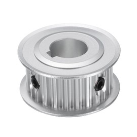 uxcell 5M-25T-5/8B Timing Belt Pulley 5/8" Bore, 25 Teeth Aluminum Alloy Synchronous Wheel with Keyway, Pitch 5mm Tooth for 15mm Width Belt