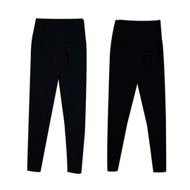 Cotton Solid Maternity Belly Support Leggings Tight-fit Black