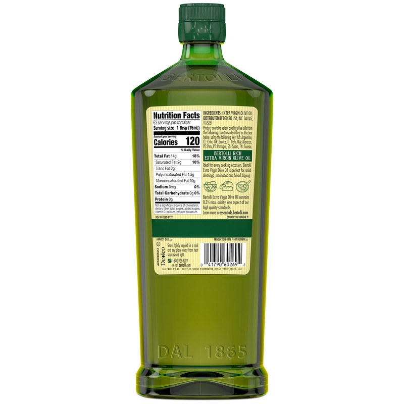 Bertolli Extra Virgin Olive Oil, Rich Taste, 32 fl oz