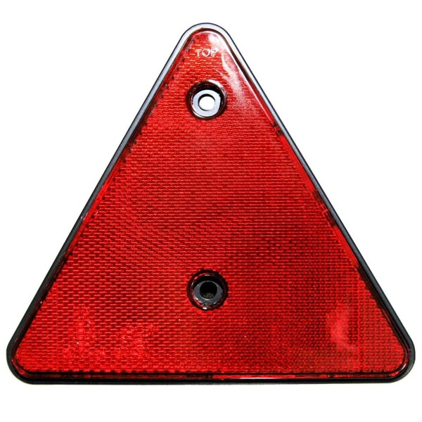 Set of 2 Rear Reflectors Triangle Red E-Approved Trailer Reflector