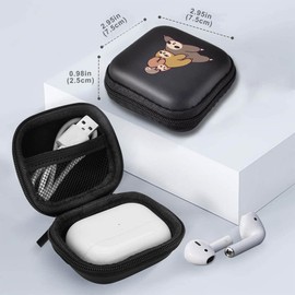 MAYCARI Earphone Case Headphone Hard Travel Carrying Gadget Bag Four Sloth Earbud Case Mini Pouch EVA Storage Bag