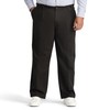 IZOD Men's Big and Tall Performance Stretch Pleated Pant, Black,