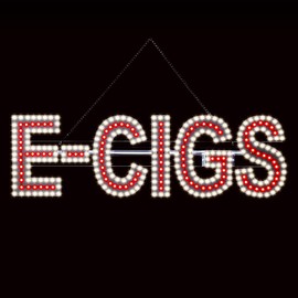 LED E-CIGS Sign for Smoke Shops - Super Bright Vape Store Sign with Unique Design, High Visibility & Easy Hanging Installation for Retail Window Displays