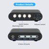 TENEALAY 4-Way 3.5mm Stereo Audio Switch Input Signal Source Switcher