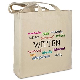 'Town Fabric Case with/Witten – Beneficial Effects – ORT – Beige – Fabric Bag – Jute Bag Shopping Bag – Bag