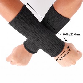 Forearm Protection for Thin Skin, Arm Protection Sleeves for Men, 1 Pair, Cut Resistant Sleeves, Stainless Steel Wire Arm Guard, Cut Scratch Protection, Arm Protection for Thin (No. 10 22 cm)
