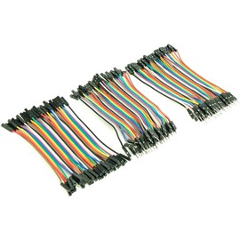 3 x 40 Pin Dupont Connector / Jumper Leads Female Female Female Male Male Male 10cm Each (Pack of 3)