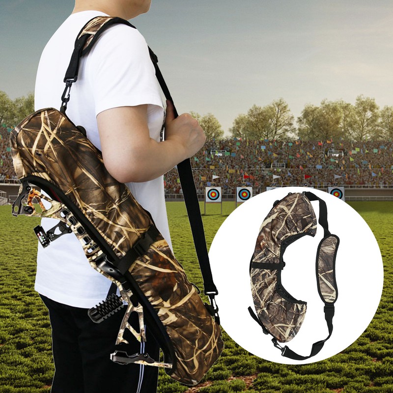 Archery Bow Bag Portable Adjustable Straps Arrows Holder Outdoor Carry