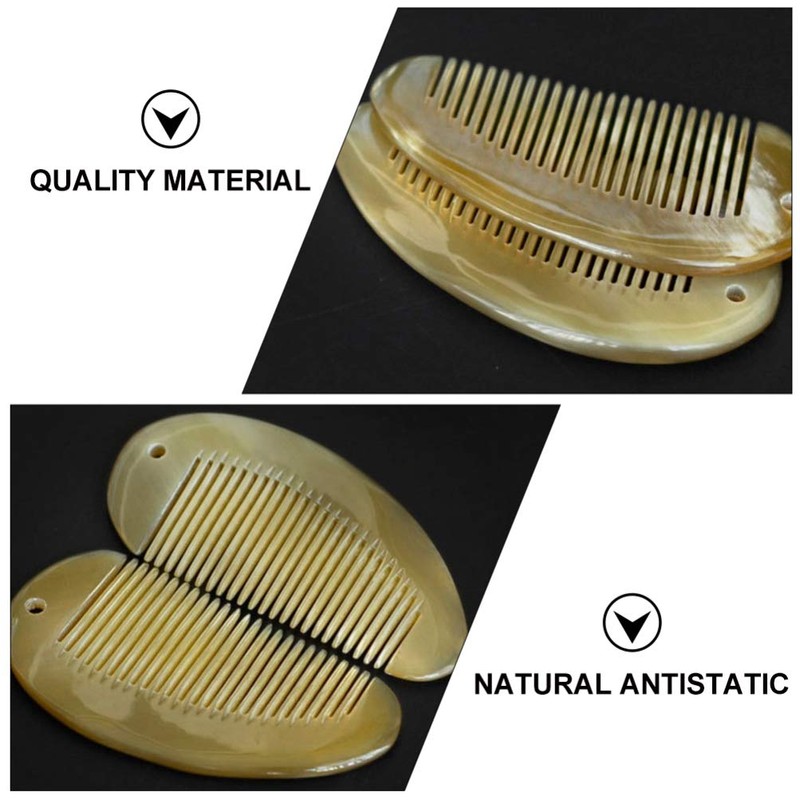 Healifty 1pc Yak Horn Comb-Wide Tooth Hair Comb - Breezelike