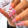 Sethexy Pink Handmade Press on Nails Long Coffin Fake Nail