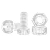 Qrity 20 PCS Plastic Bolts and Nuts Set, M4x10mm Flat