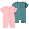 MICHLEY Babycostume Bamboo Short Sleeve Summer Clothes 2 Pack, Unisex