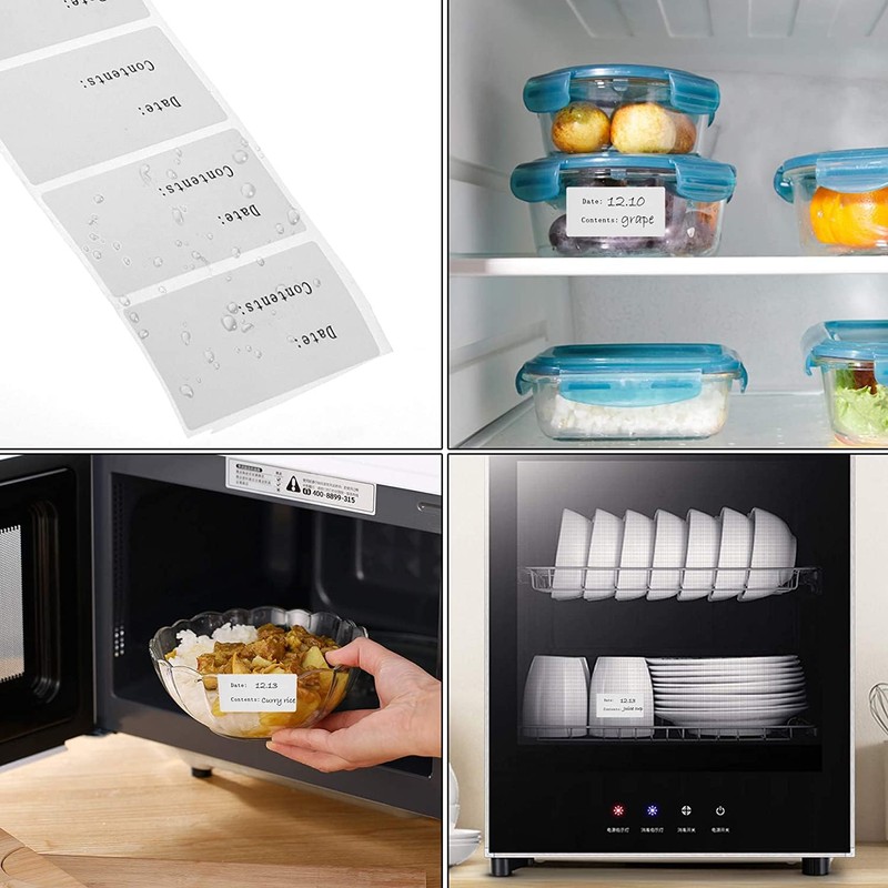 500PCS Kitchen Stickers Refrigerator Freezer Food Storage Date Content Labels-