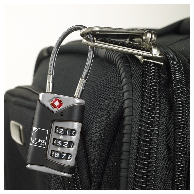 4014648 Lewis N Clark Travel Sentry Cable Lock 2 Pack