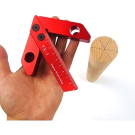 Namvo Woodworking Tool Line Gauge Aluminum 45/90 Degree Right Angle Red Ruler