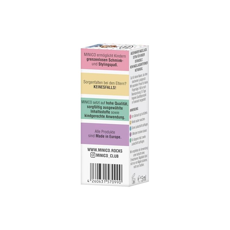 Premium Children's Nail Polish Pearly Ice Blue, 5 ml, Removable,
