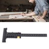 Woodworking Scriber Measuring Tool T Square Ruler Carpentry Multifunctional Aluminum