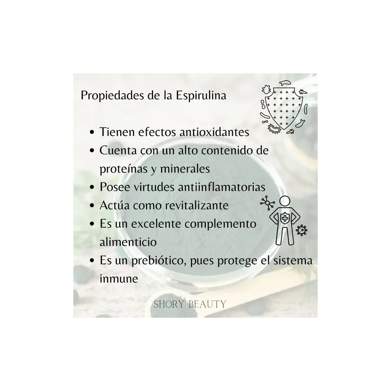 Alga Espirulina En Polvo Producto Premium 200 Gr